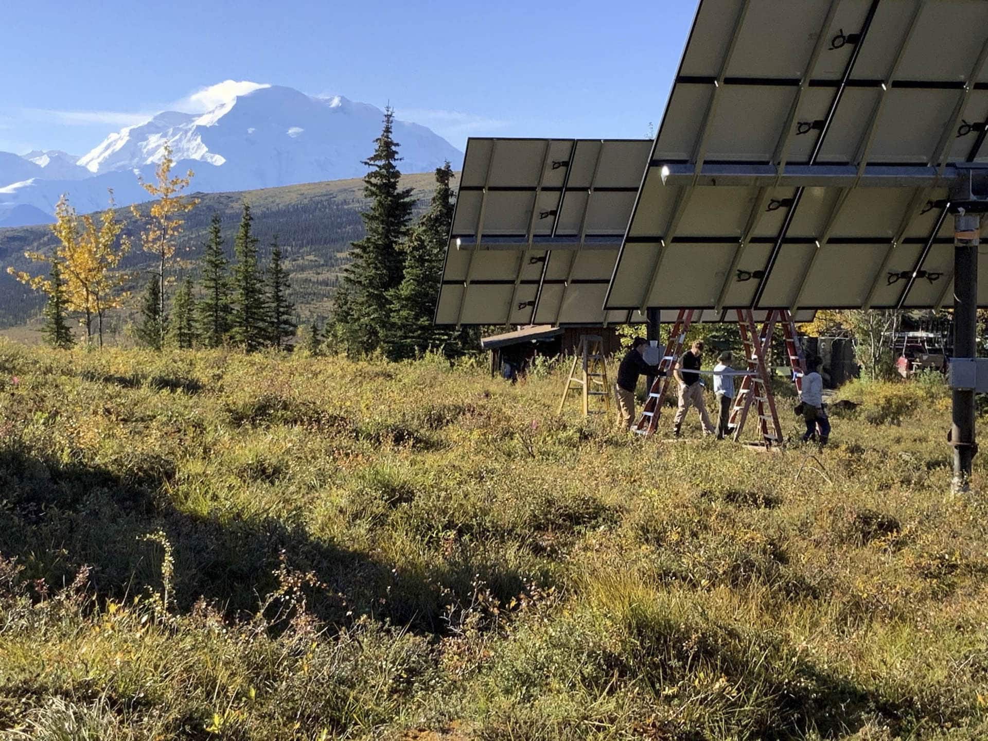 DIY solar array installation (photo: Camp Denali)